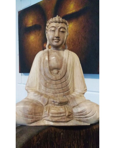 Buddha 40 cm - dřevěná soška Buddhy 