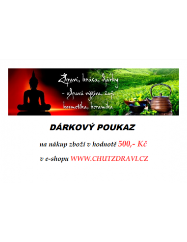 Dárkový poukaz v hodnotě 500,- Kč