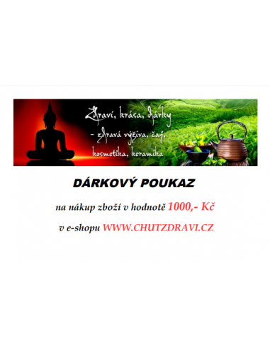 Dárkový poukaz v hodnotě 1000,- Kč