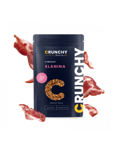 Crunchy Worms pražení červíci s příchutí slanina 20 g