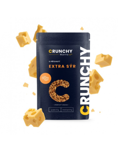 Crunchy Worms pražení červíci s příchutí EXTRA SÝR 20 g