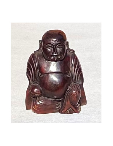 Hotei 21 cm (veselý, šťastný, happy Buddha) - dřevěná soška